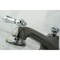 Kingston Brass NS4467BAL 8" Widespread Bathroom Faucet, Black Stainless Steel/ Chrome NS4467BAL - alternate 6